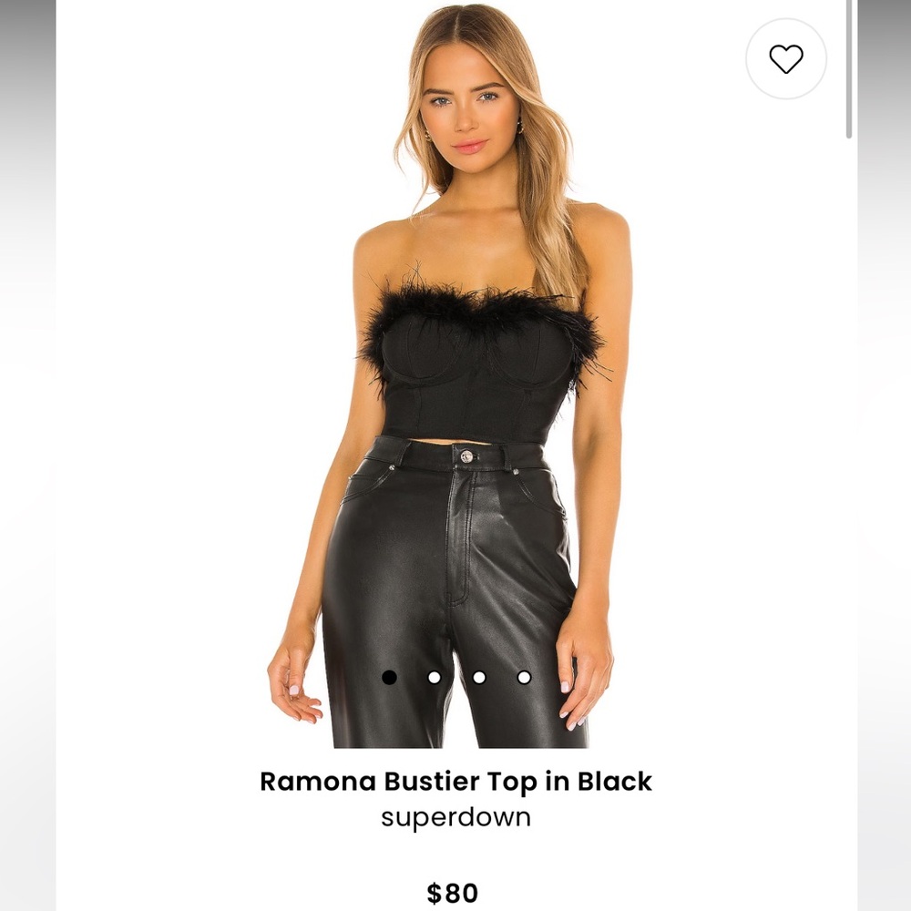 Ramona Bustier Superdown Feather Top